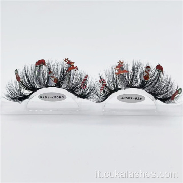 Buon Natale Lashes Hat Hat Man Snowman Christmas Lash Extensions